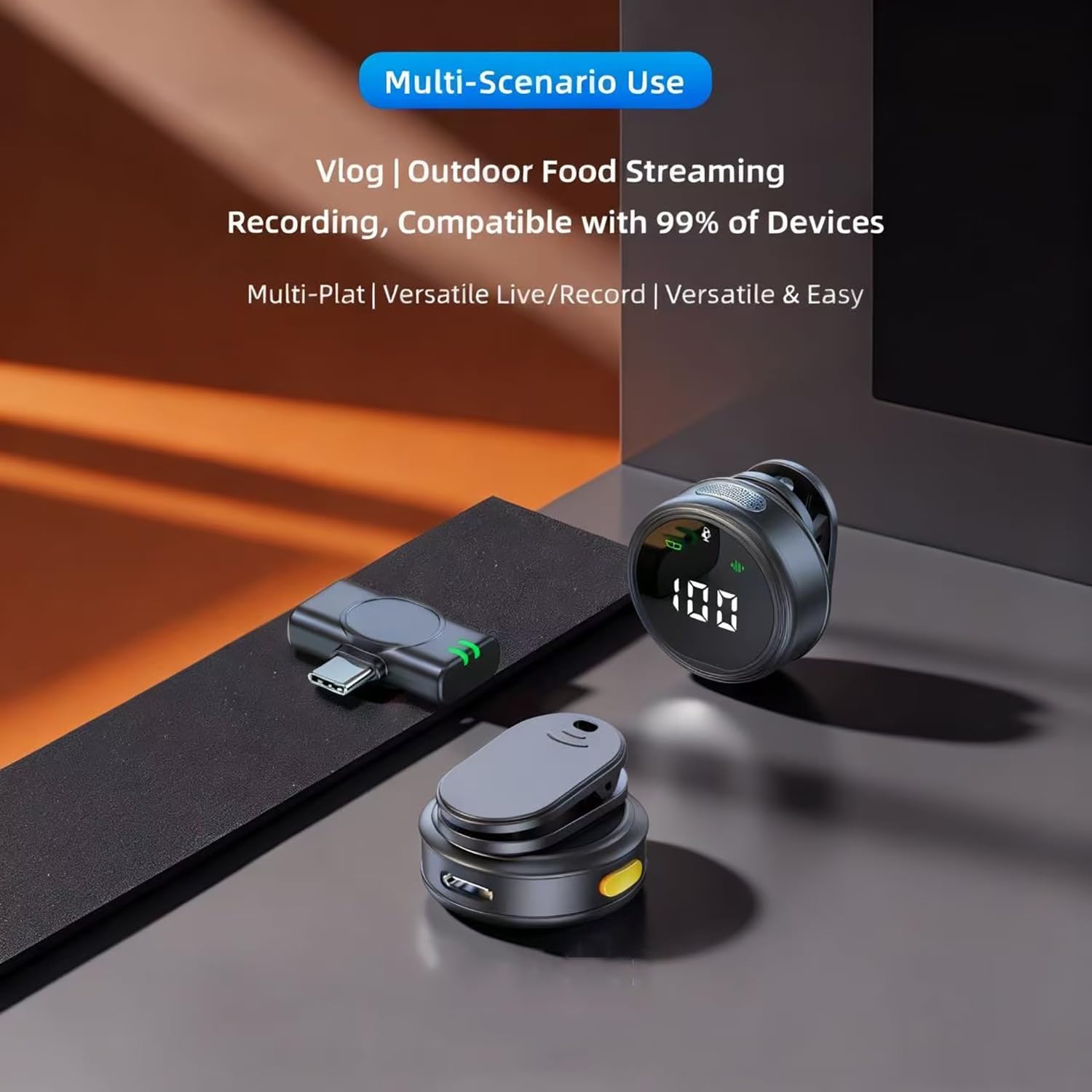 Mini Wireless Microphone for Skincare Creators — Crystal Clear Audio & ASMR-Ready Sound