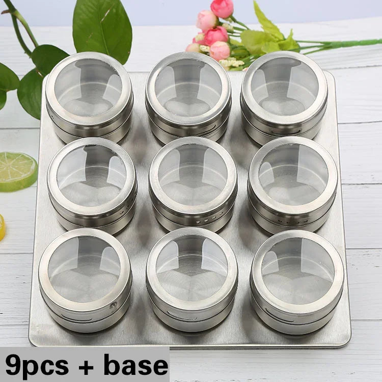Magnetic Spice Jar Set — Organise Your Kitchen Wall in Style