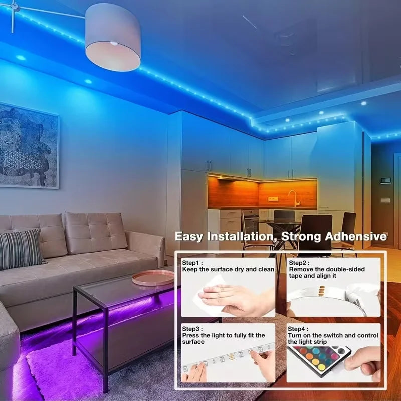 Smart LED Strip Lights — Music Sync Ambience for Any Room