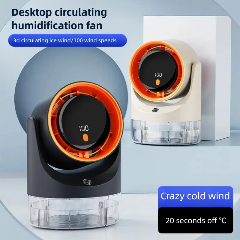 Mist Fan & Air Cooler — 360° Portable Humidifying Fan