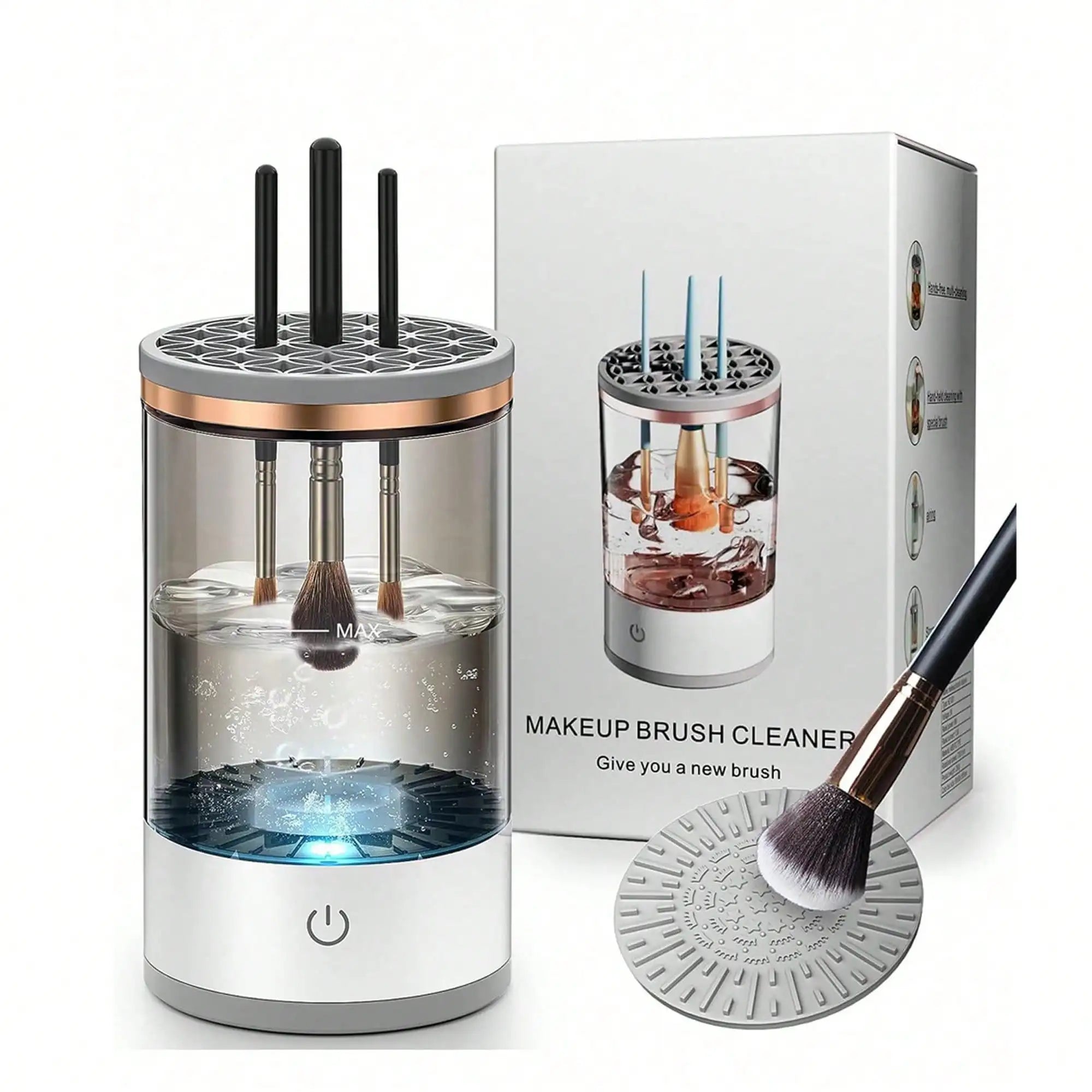 Electric Makeup Brush Cleaner — Deep Clean & Dry in Seconds