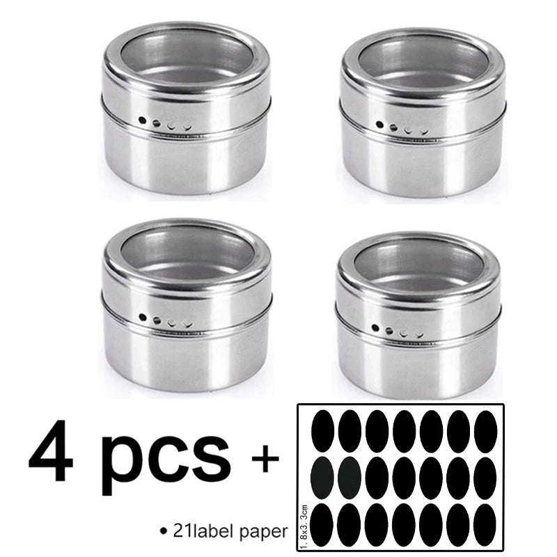 Magnetic Spice Jar Set — Organise Your Kitchen Wall in Style