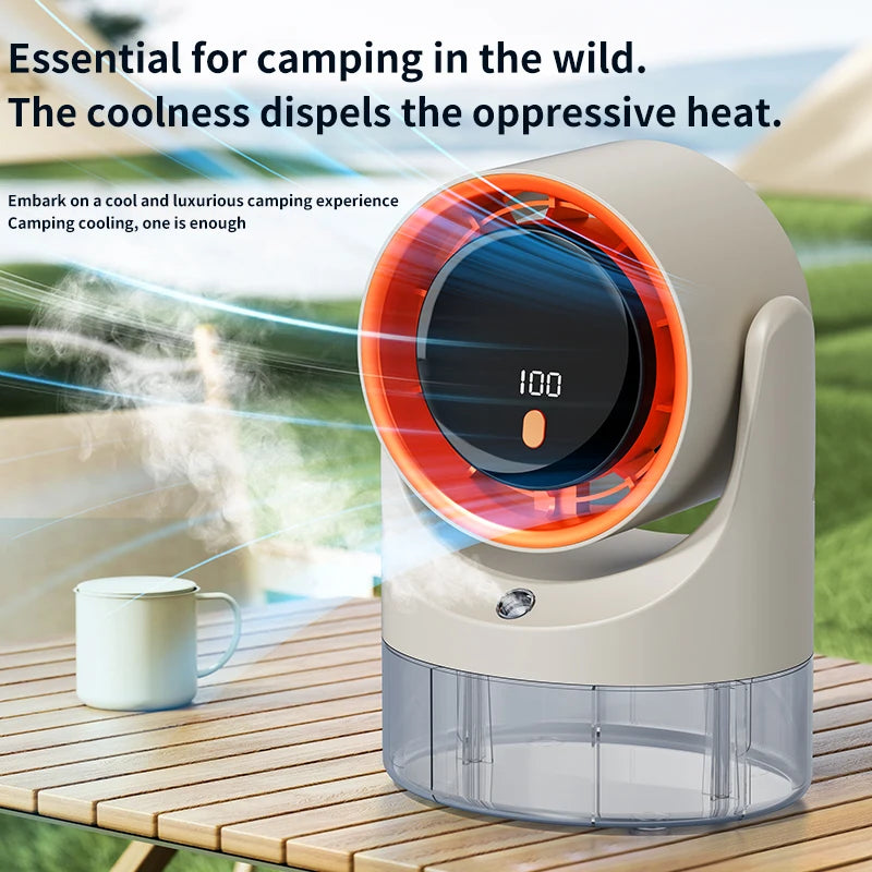 Mist Fan & Air Cooler — 360° Portable Humidifying Fan