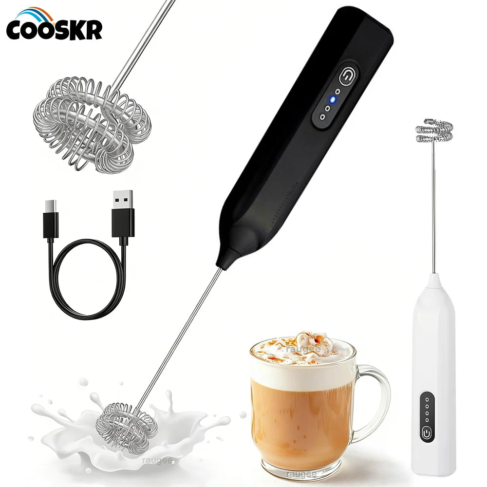 Handheld Milk Frother — Barista-Quality Foam in 30 Seconds