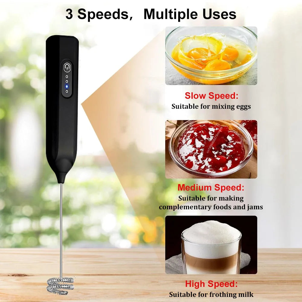 Handheld Milk Frother — Barista-Quality Foam in 30 Seconds