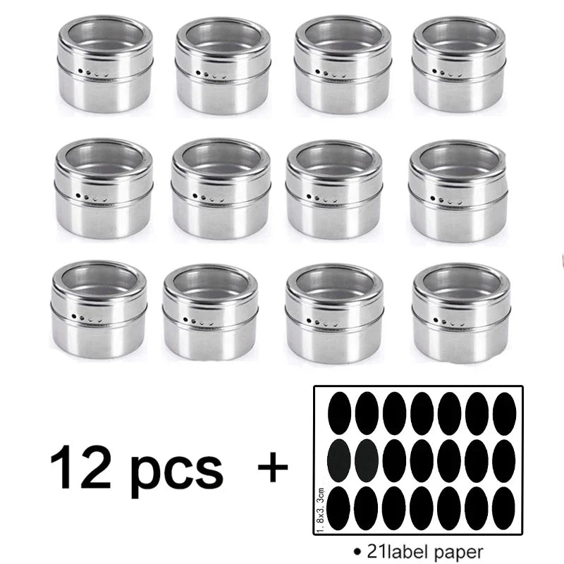 Magnetic Spice Jar Set — Organise Your Kitchen Wall in Style