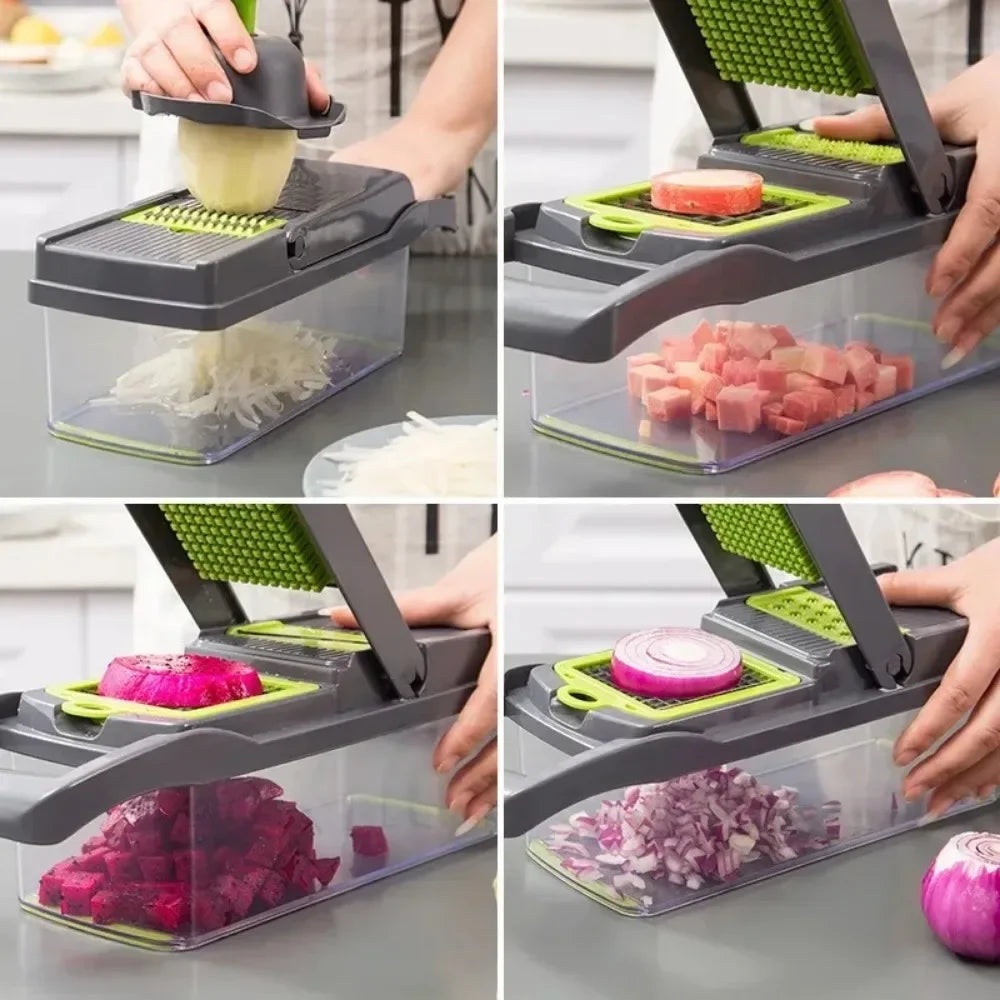 16-in-1 Multifunctional Vegetable Chopper — One Tool, Every Cut You Need
