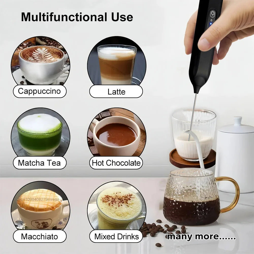 Handheld Milk Frother — Barista-Quality Foam in 30 Seconds