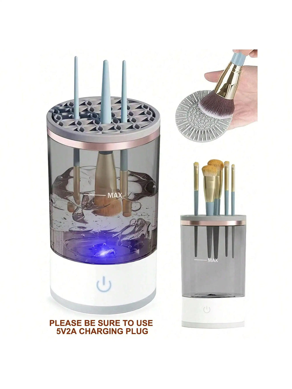 Electric Makeup Brush Cleaner — Deep Clean & Dry in Seconds