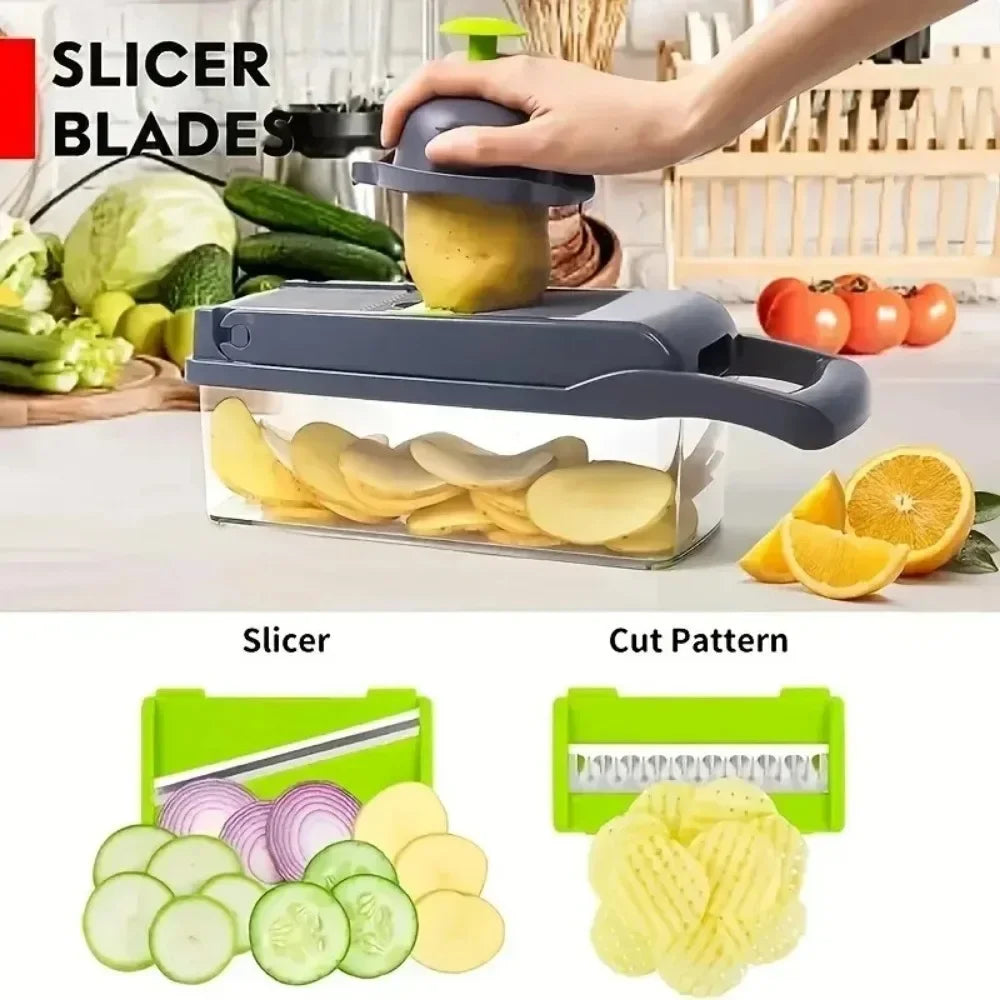 16-in-1 Multifunctional Vegetable Chopper — One Tool, Every Cut You Need