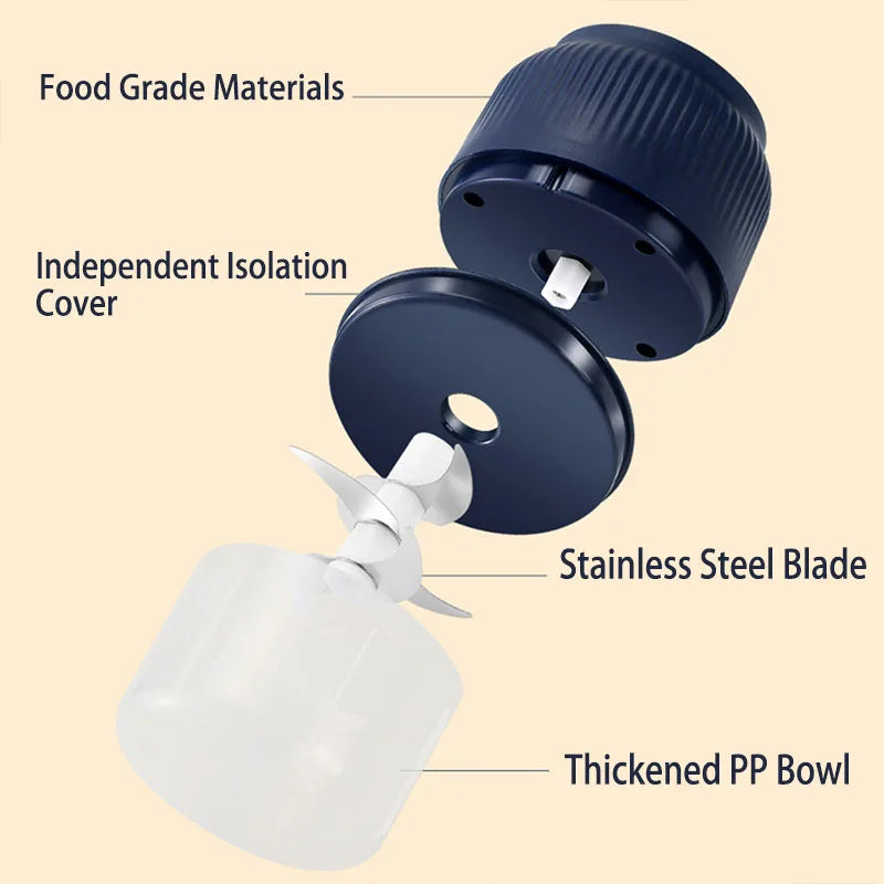 Mini Electric Garlic Crusher — Mince Garlic in Seconds, No Smell on Your Hands
