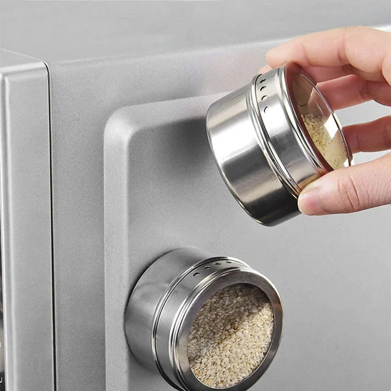Magnetic Spice Jar Set — Organise Your Kitchen Wall in Style