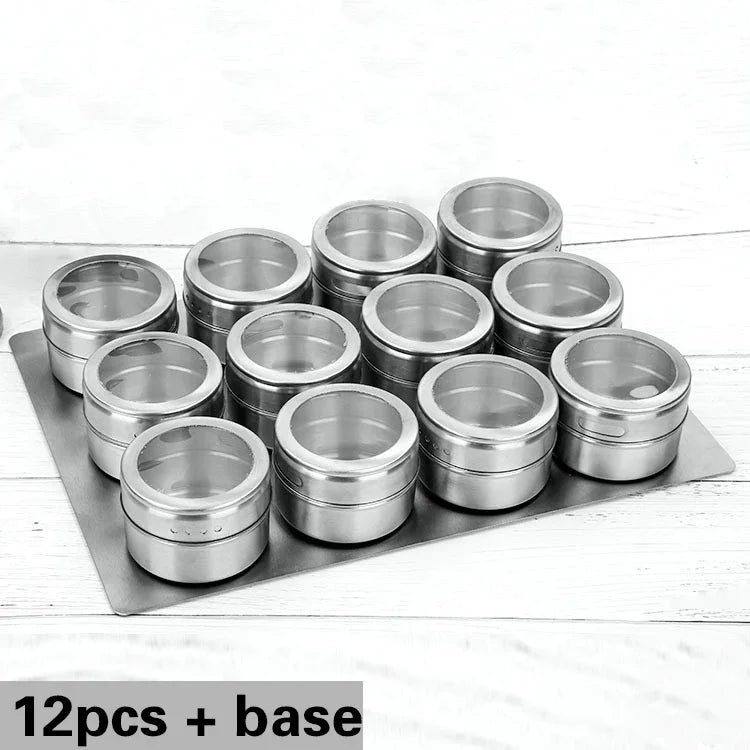Magnetic Spice Jar Set — Organise Your Kitchen Wall in Style