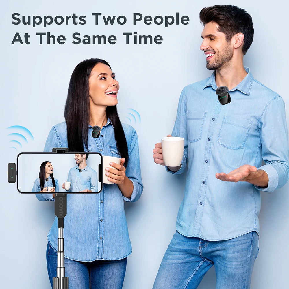 Wireless Lavalier Microphone — Plug & Play Noise-Cancelling Mic for Creators