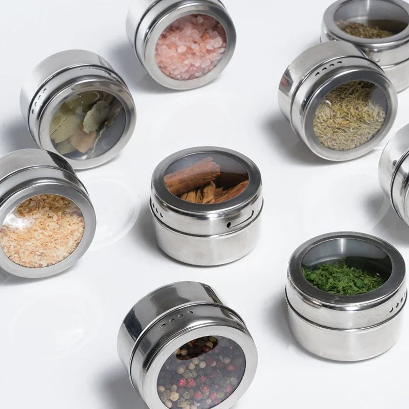 Magnetic Spice Jar Set — Organise Your Kitchen Wall in Style