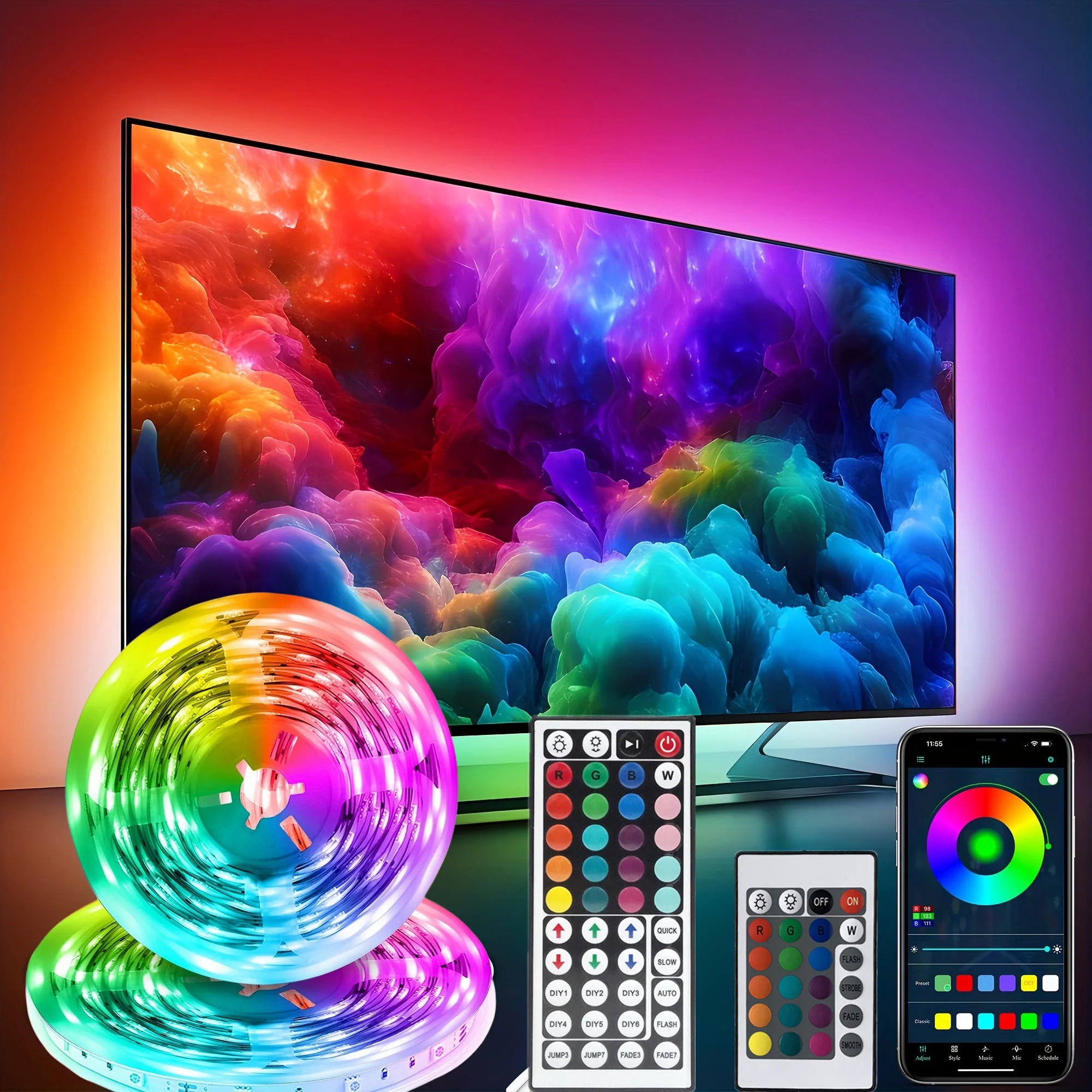 RGB Gaming LED Light Strip — Level Up Your Setup with Music-Sync Lighting