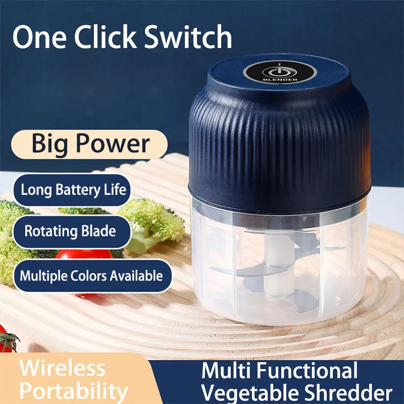 Mini Electric Garlic Crusher — Mince Garlic in Seconds, No Smell on Your Hands