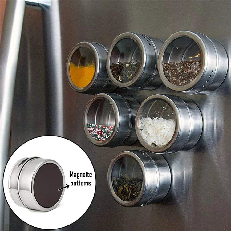 Magnetic Spice Jar Set — Organise Your Kitchen Wall in Style