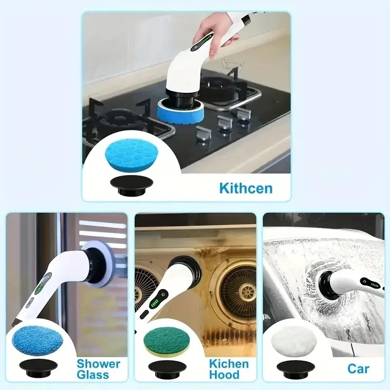 Wireless Electric Cleaning Brush — 7 Heads for Every Surface in Your Home