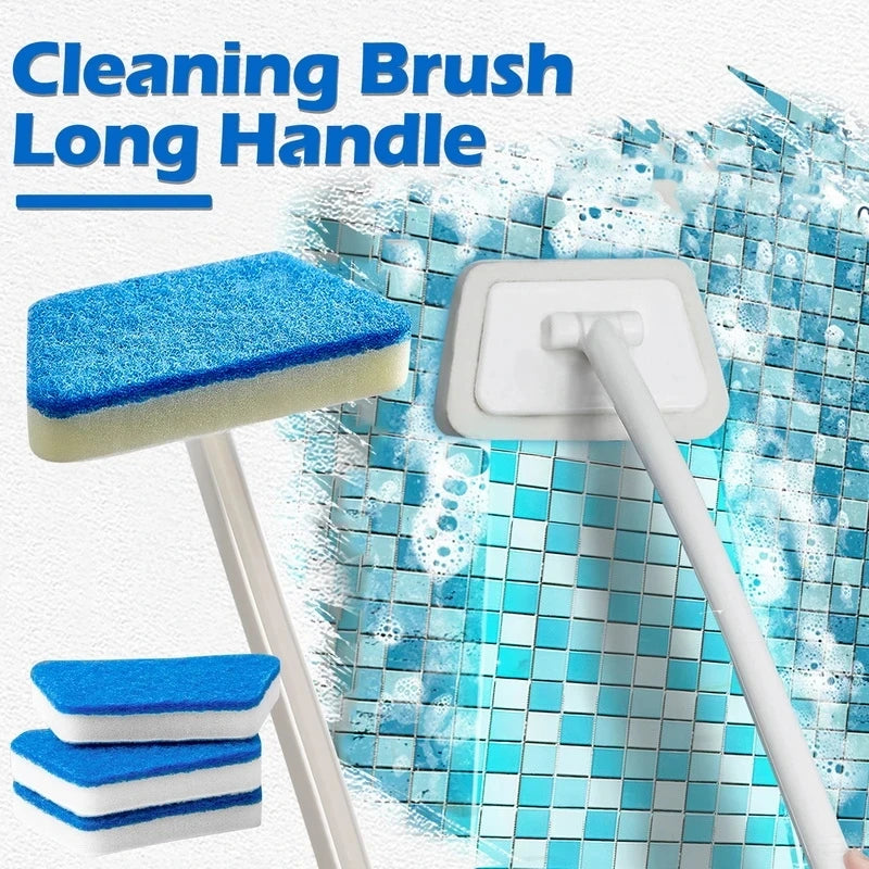 Long-Handle Bathroom Cleaning Brush — Scrub Every Corner Without Bending