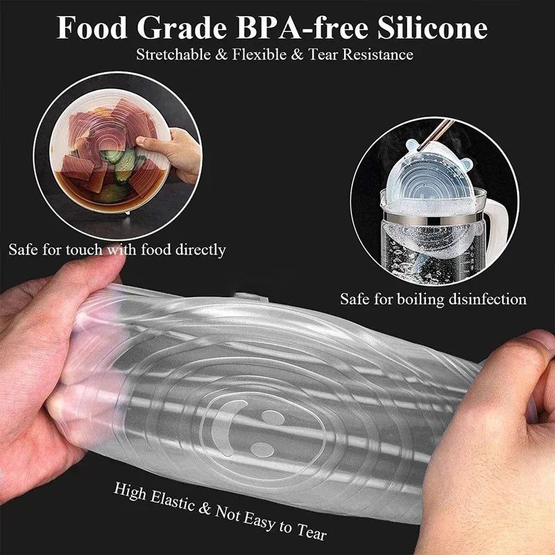 Silicone Stretch Lids Set — Keep Food Fresh, Ditch the Cling Film