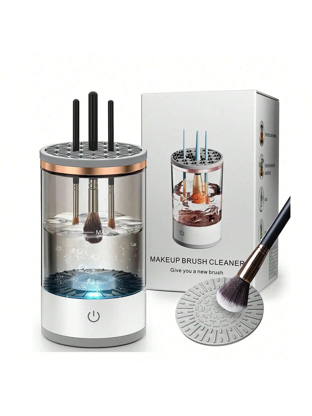 Electric Makeup Brush Cleaner — Deep Clean & Dry in Seconds