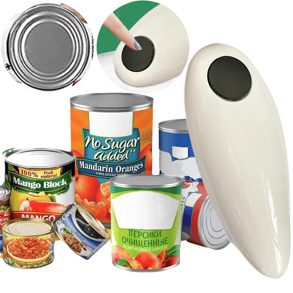 Electric Can Opener — One-Touch Opening, Smooth Edges Every Time