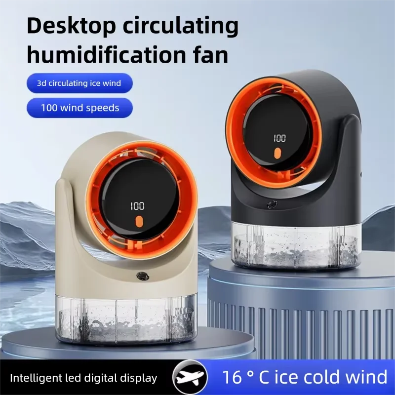 Mist Fan & Air Cooler — 360° Portable Humidifying Fan