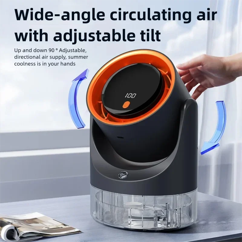 Mist Fan & Air Cooler — 360° Portable Humidifying Fan