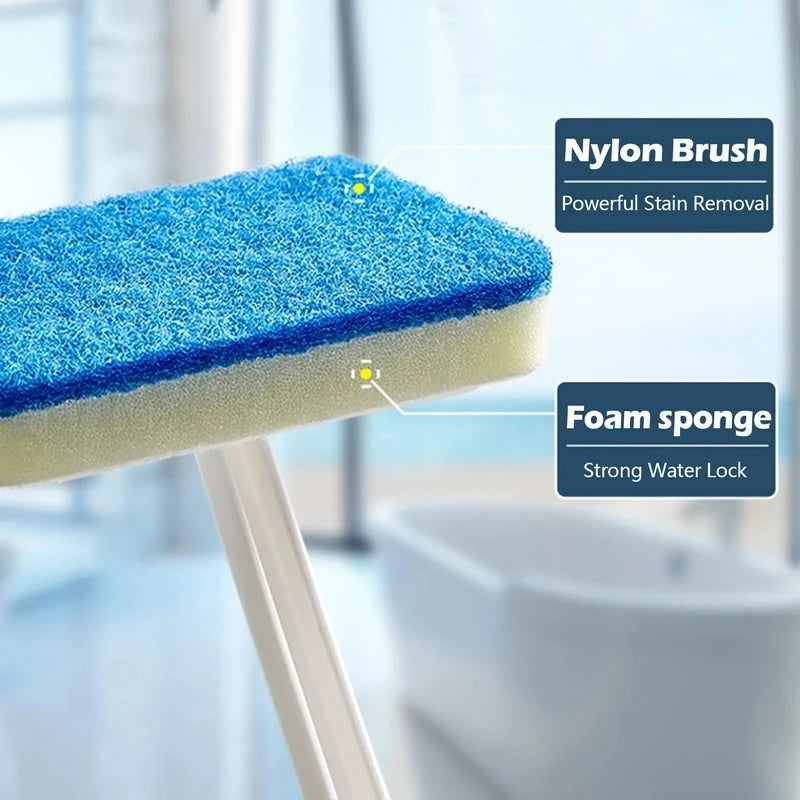 Long-Handle Bathroom Cleaning Brush — Scrub Every Corner Without Bending