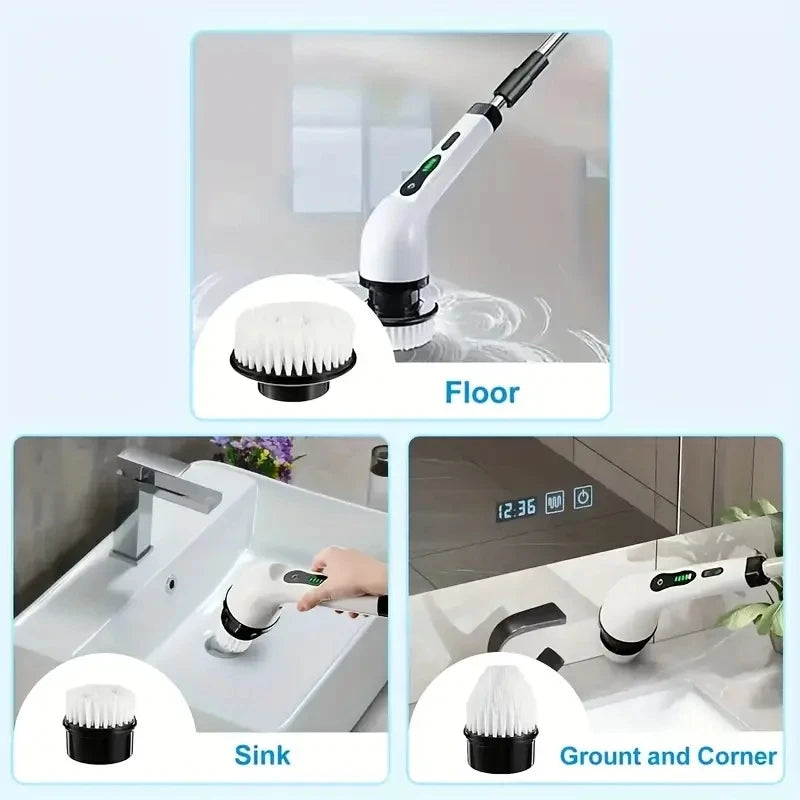 Wireless Electric Cleaning Brush — 7 Heads for Every Surface in Your Home