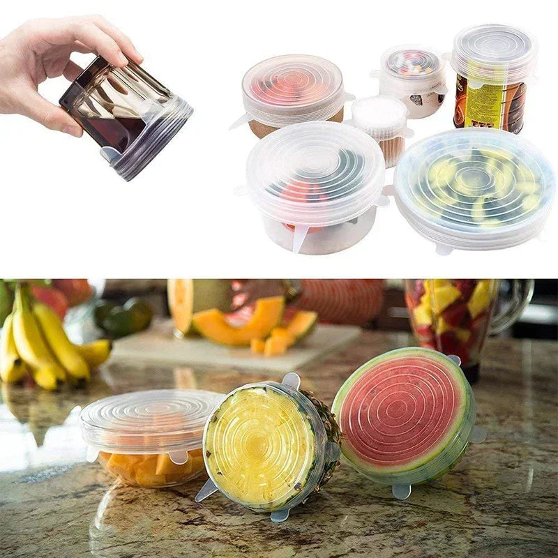 Silicone Stretch Lids Set — Keep Food Fresh, Ditch the Cling Film