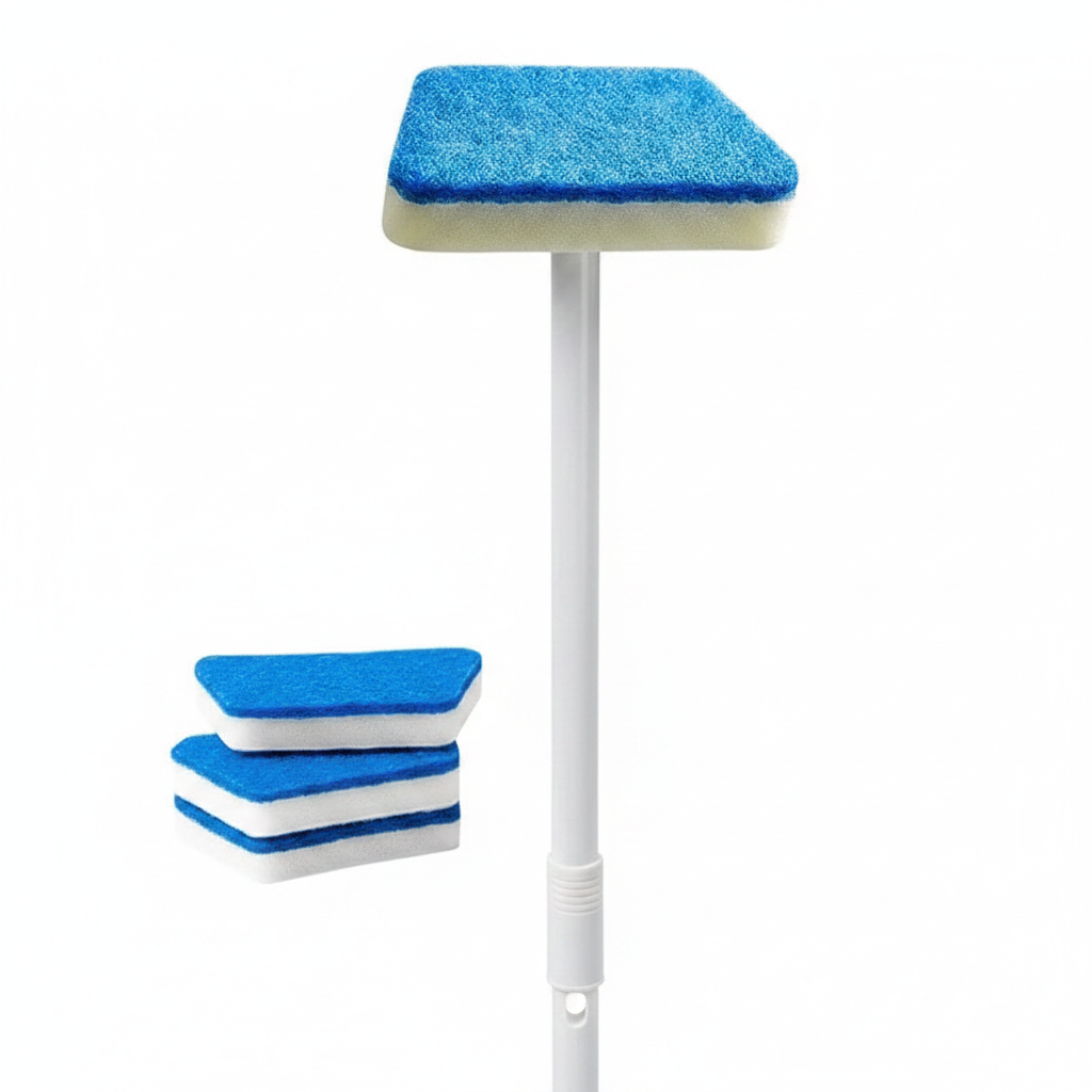 Long-Handle Bathroom Brush on white background