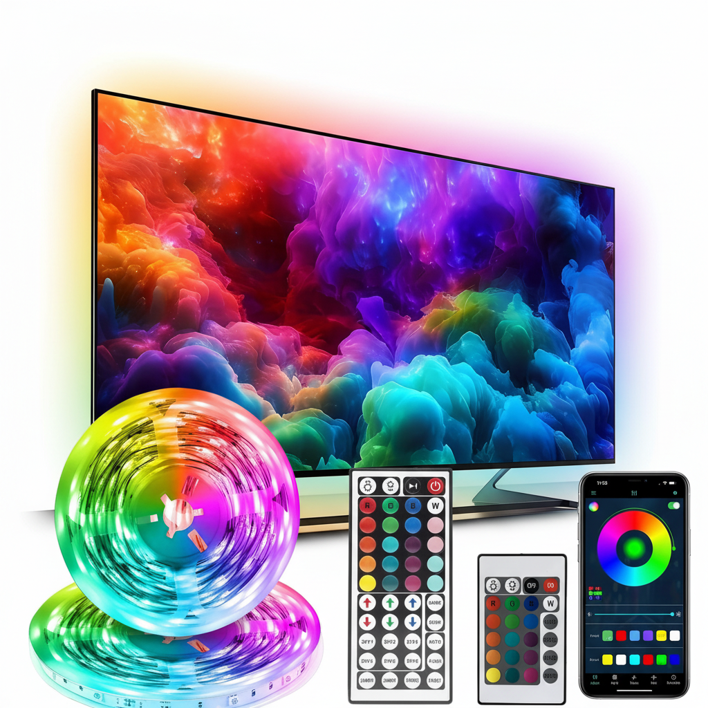 RGB Gaming LED Light Strip on white background