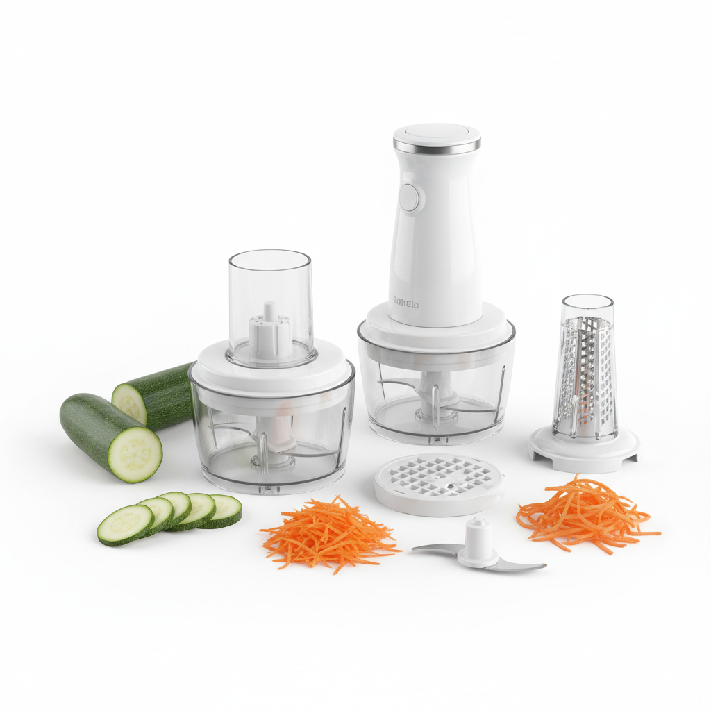 4-in-1 Electric Vegetable Cutter on white background