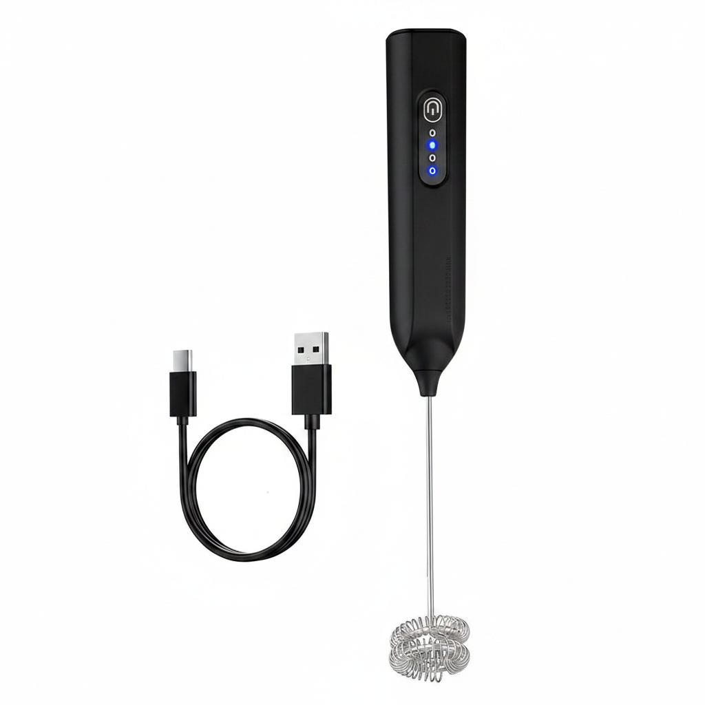 Handheld Milk Frother on white background
